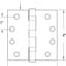 Prime-Line Door Hinge Commercial Smooth Pivot, 4 in. x 4 in. with Square Corners, Matte Black 3 Pack U 1156383 - alternate 2